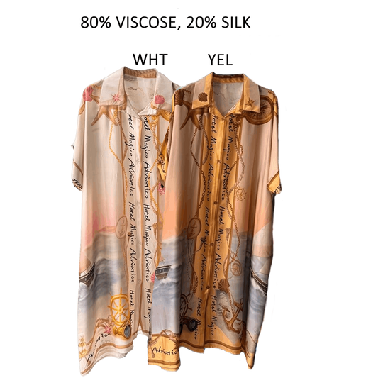 SYBIL SILK MIX PRINTED DRESS