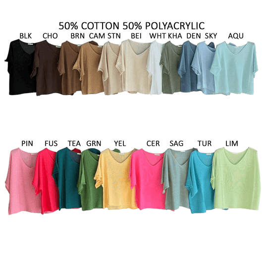 HANNAH SOFT COTTON MIX KNIT TOP