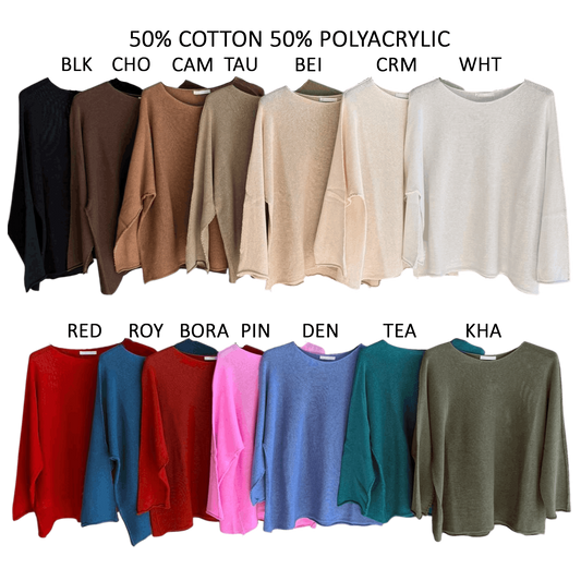 KYLIE SOFT JERSEY KNIT BATWING TOP