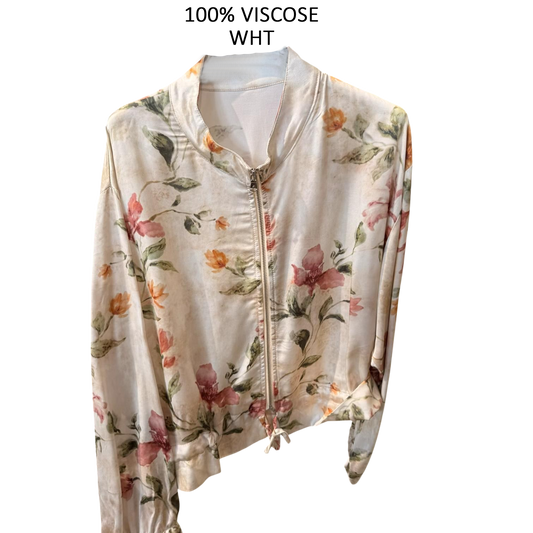 ZARA VISCOSE FLORAL JACKET