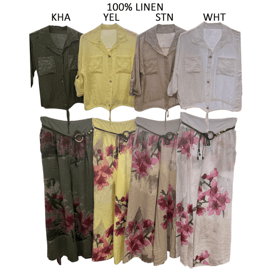 LOIS LINEN PANTS SET