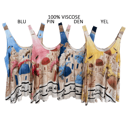 AGATHA VISCOSE ISLAND PRINT VEST