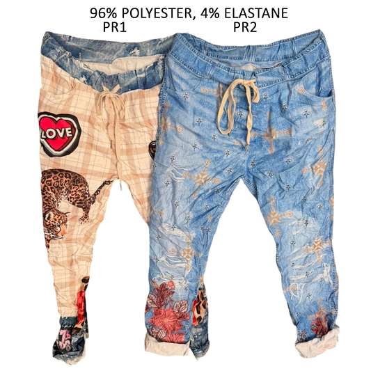 ASHLYN PRINTED ELASTANE PANTS