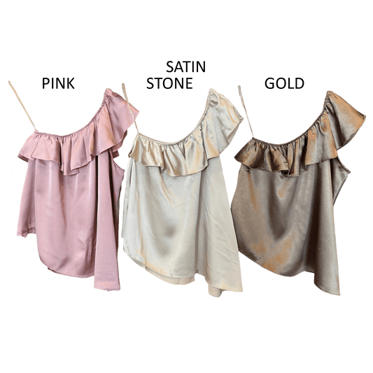 OFF-SHOULDER FRILL TOP