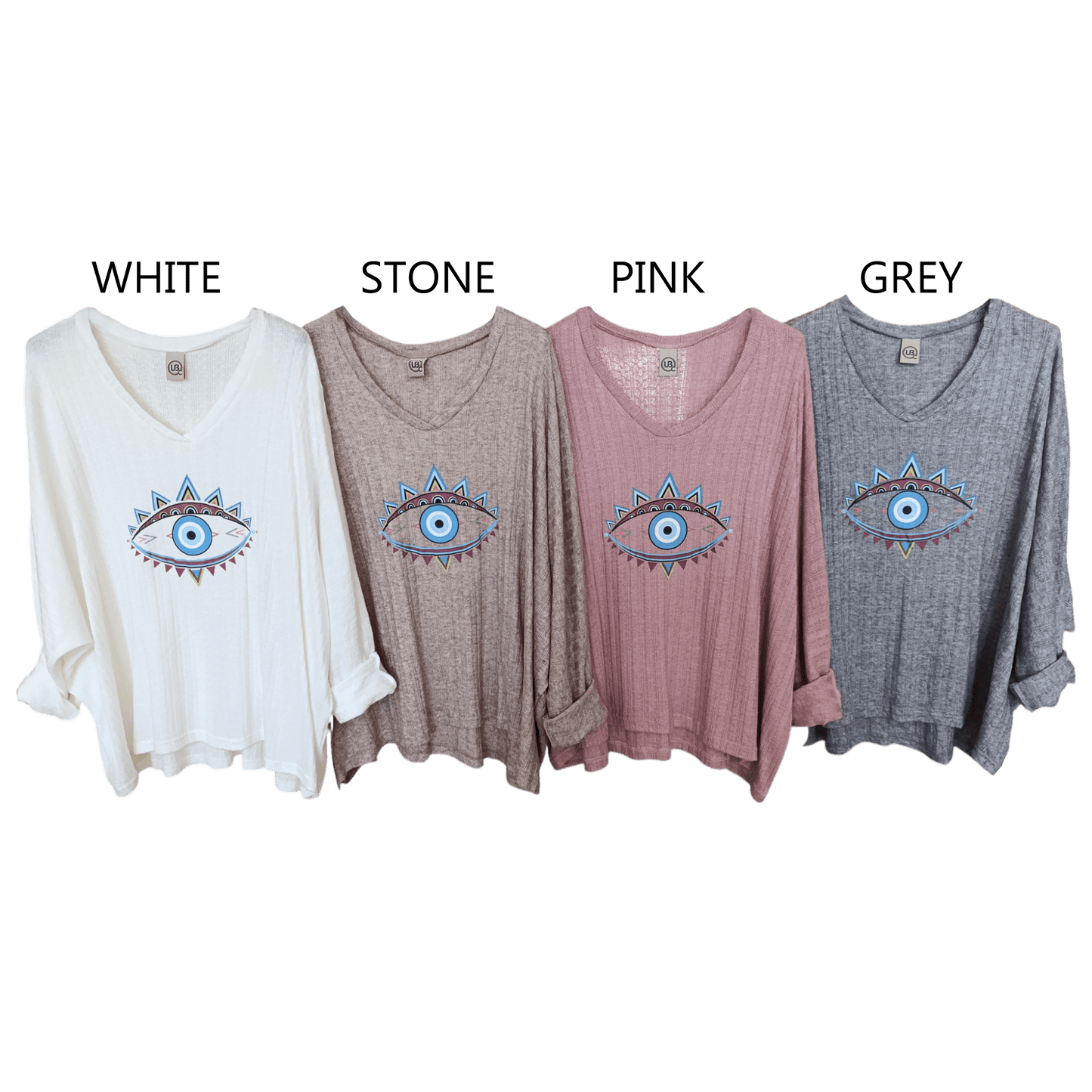 LOOSE FIT EYE PRINT RIB TOP