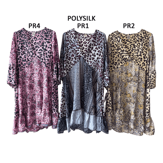 V-NECK PATCH BOHO SHORT DRESS