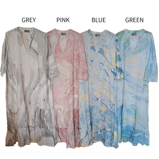 MARBLE PRINT LONG TUNIC
