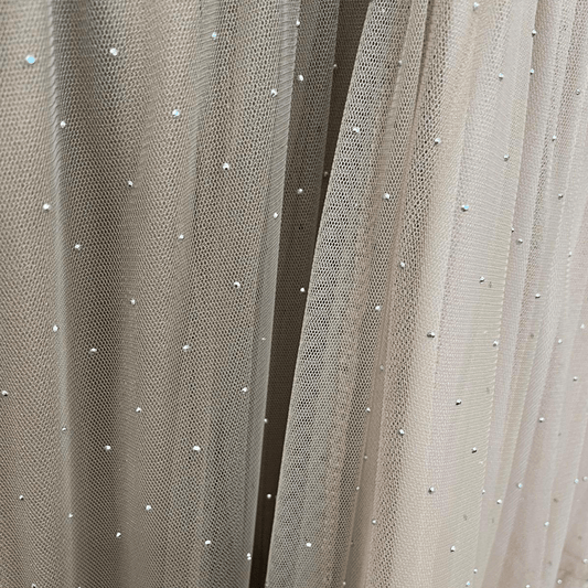 PAIGE POLY SILVER STUDDED TIER SKIRT