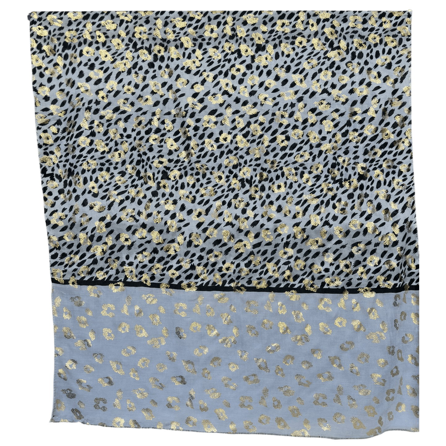 GENESIS SILK BLEND CHEETAH FOIL PRINT SCARF 1.8M X 80CM