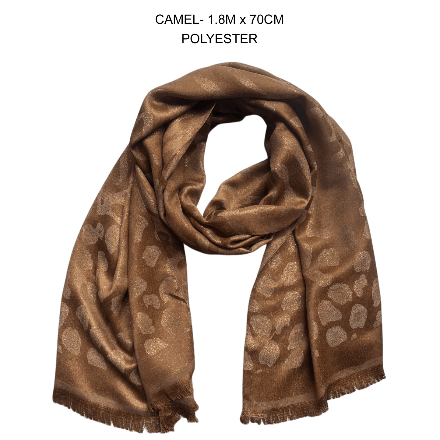 CORA SILK BLEND ANIMAL PRINT SCARF 1.8 X 70CM