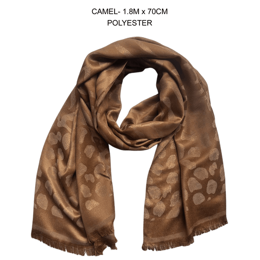 CORA SILK BLEND ANIMAL PRINT SCARF 1.8 X 70CM