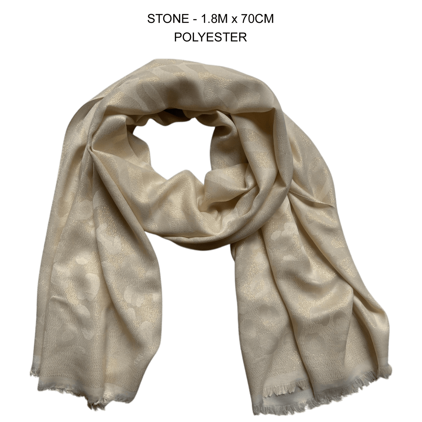 CORA SILK BLEND ANIMAL PRINT SCARF 1.8 X 70CM