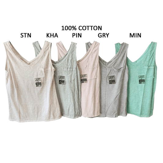 COTTON KNIT V-NECK VEST