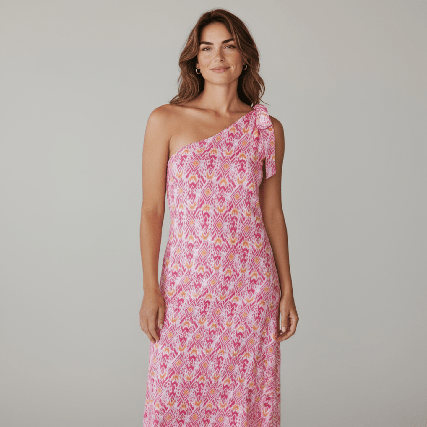 YASMINE SATIN OFF SHOULDER MAXI DRESS