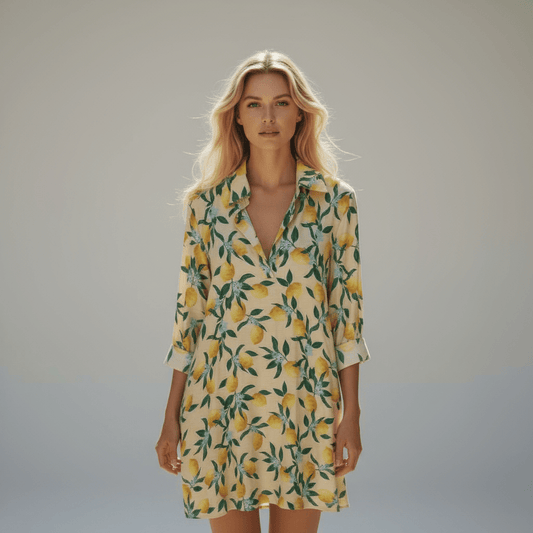 ROSALINDA SOFT SATIN VISCOSE SHIRT DRESS