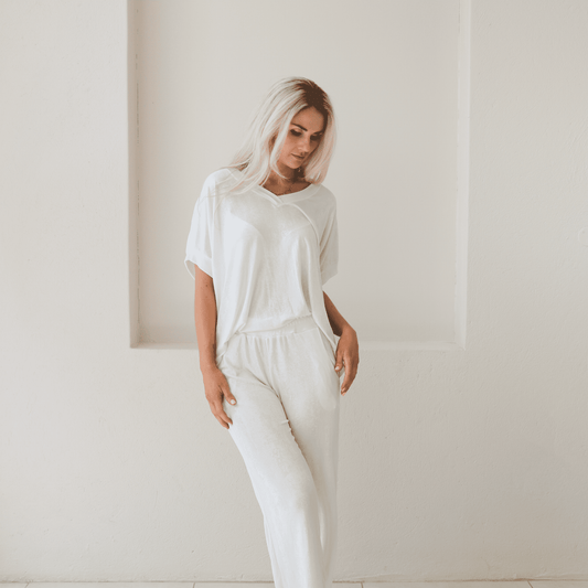 MILLIE VISCOSE RAYON FLARE PANTS & TOP SET