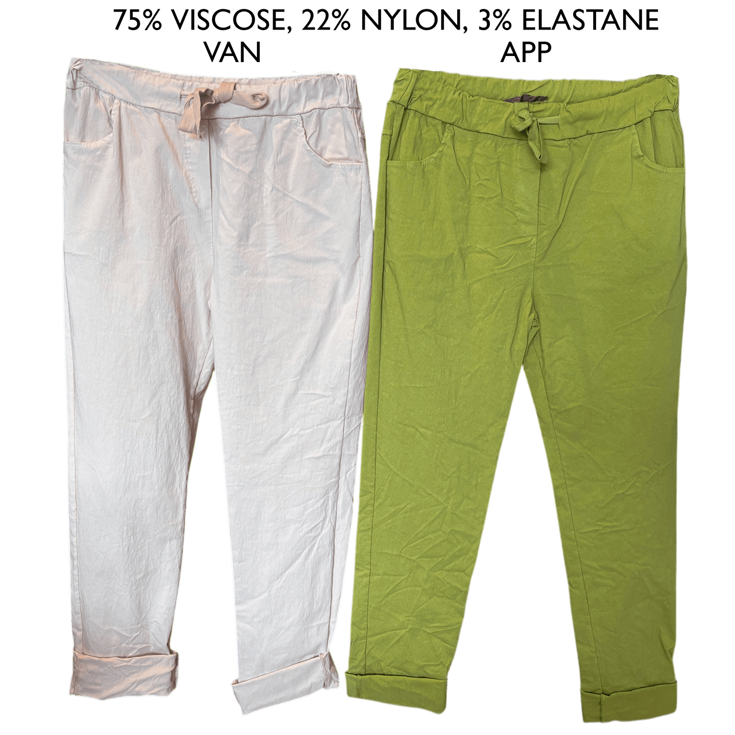 CLAIRE COTTON ELASTANE PLAIN PANTS (REGULAR)