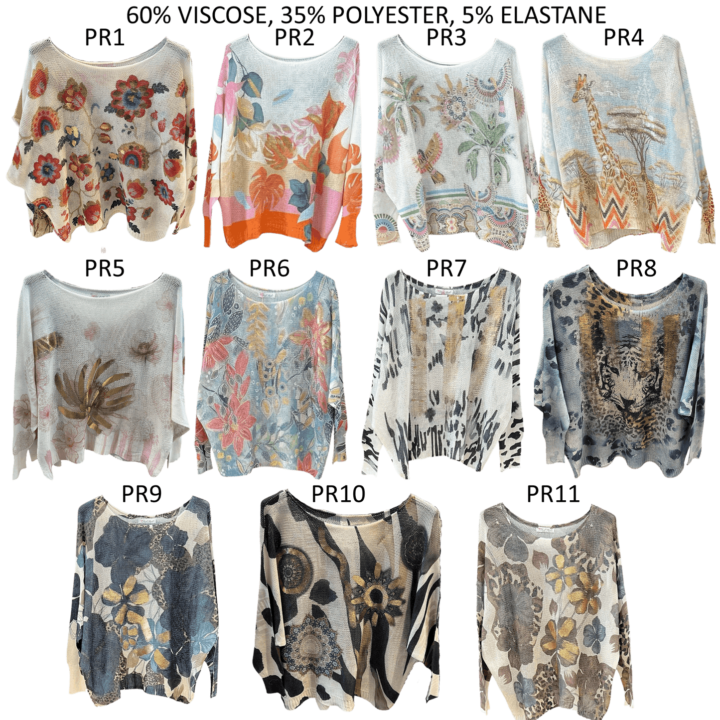 EMMA POLY VISCOSE KNIT PRINTED TOP