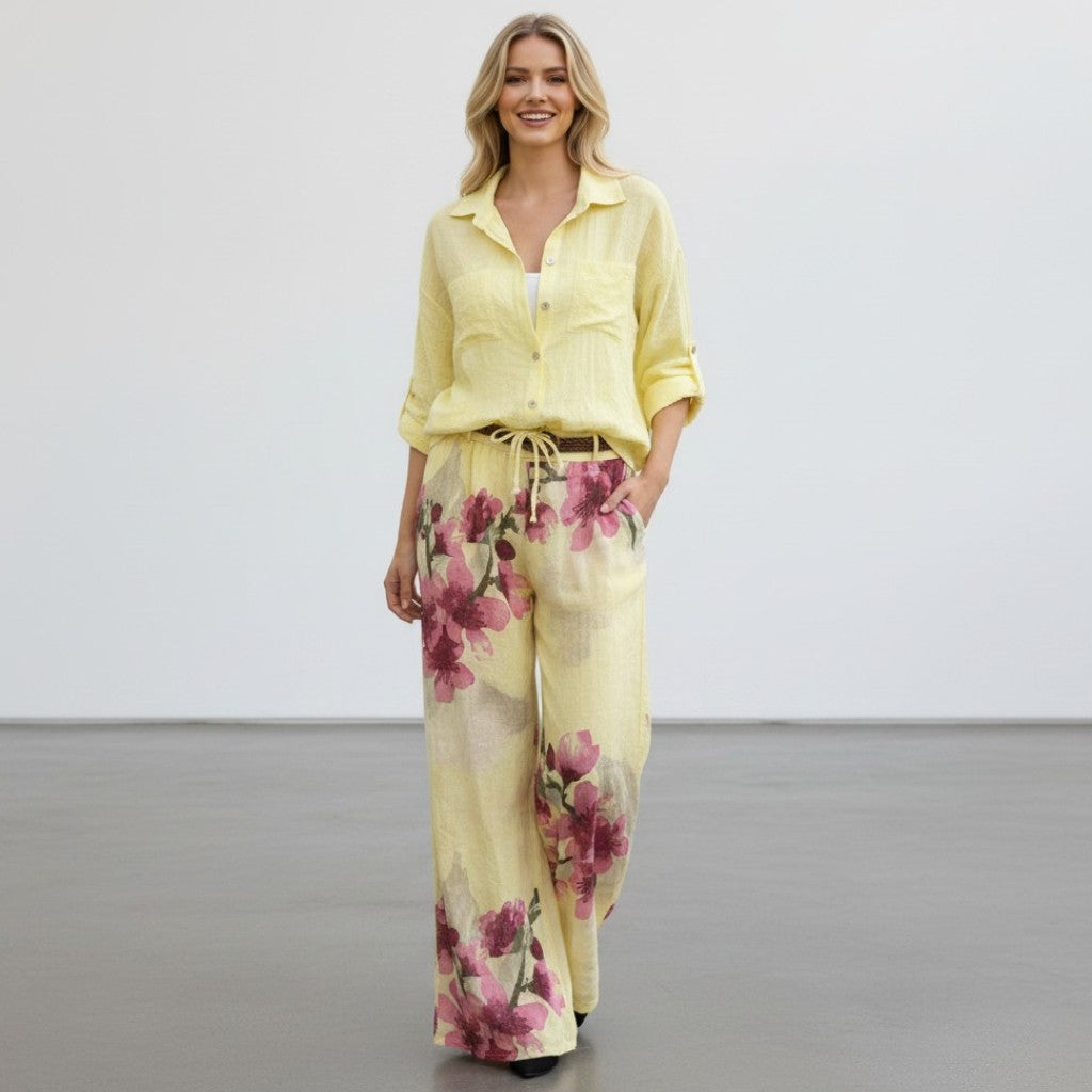 LOIS LINEN PANTS SET