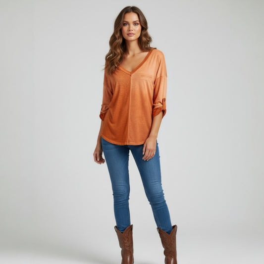 GEORGIA VISCOSE KNIT LUREX SEAM TOP