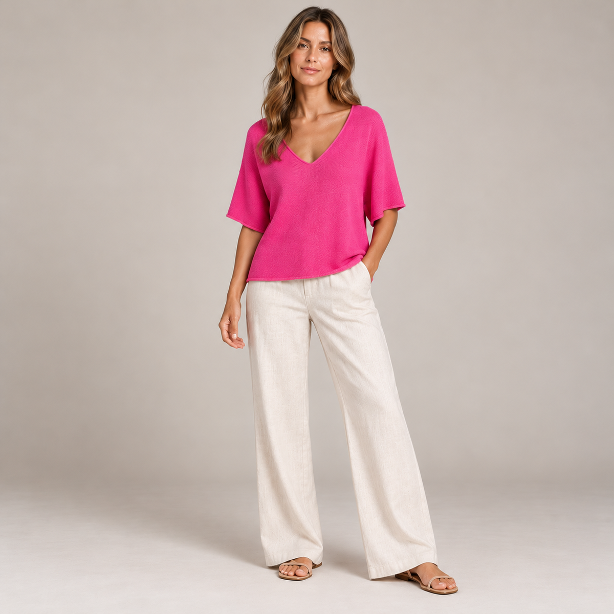 RENATA LIGHT KNIT SHORT SLEEVE TOP