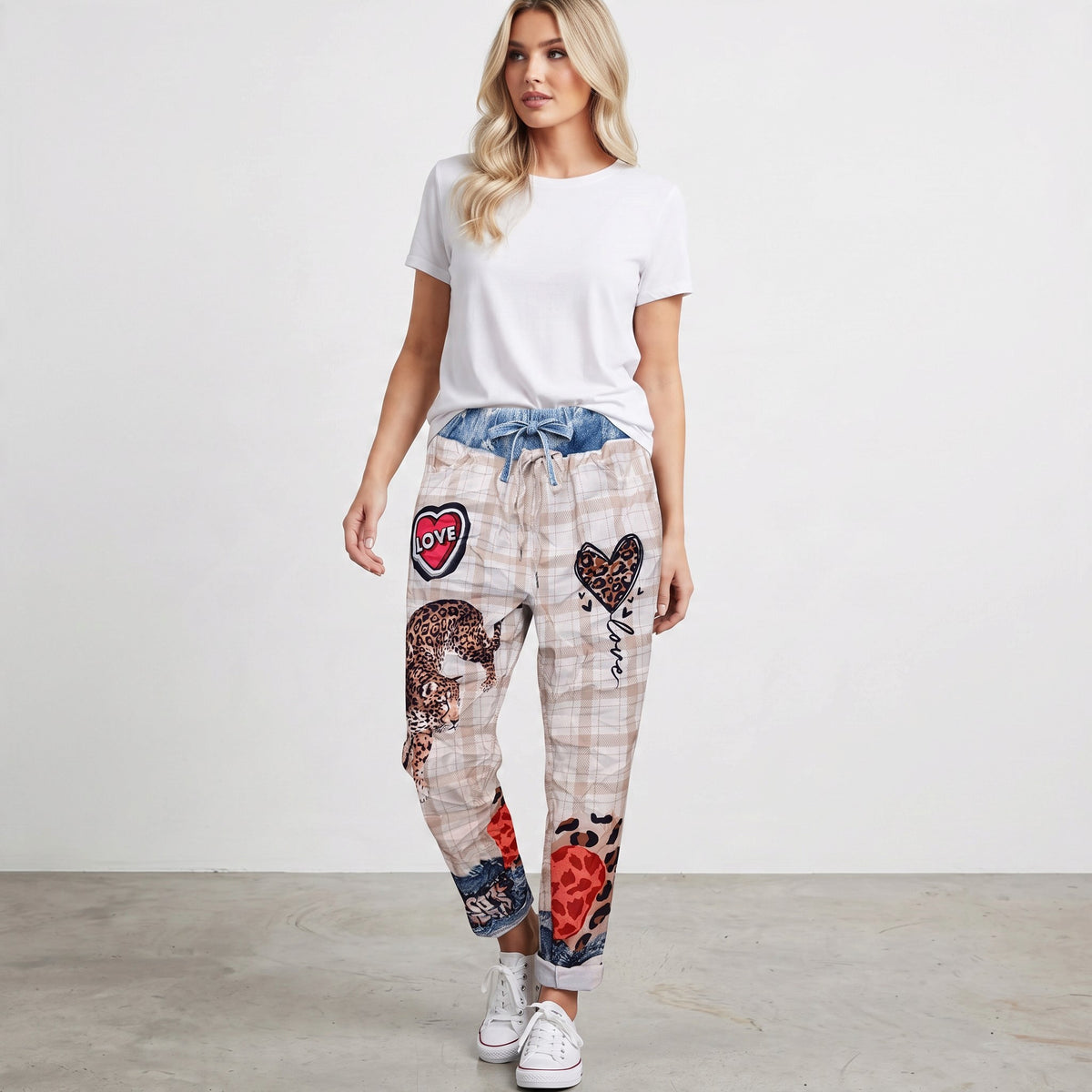 ASHLYN PRINTED ELASTANE PANTS