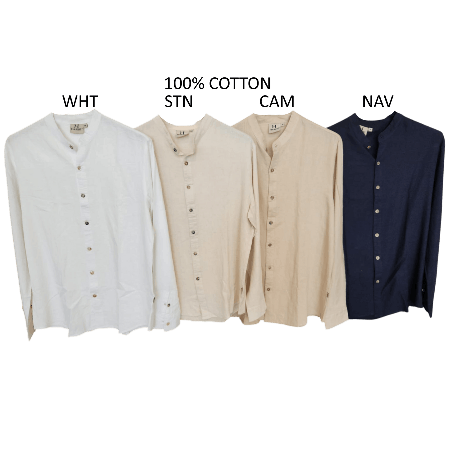 ANDREA MANDARIN COLLAR LINEN SHIRT