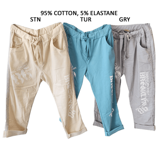 COTTON ELASTANE 86 PRINT PANTS