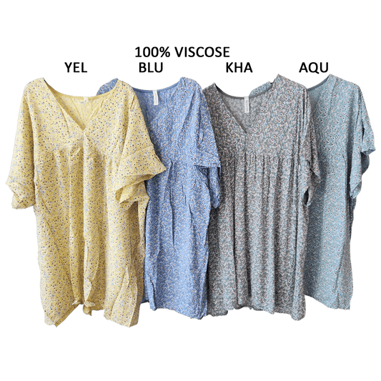 VISCOSE DRESS SMALL FLORAL PRINT