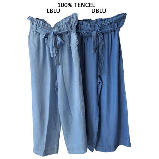 TENCEL DENIM FLARE PANTS