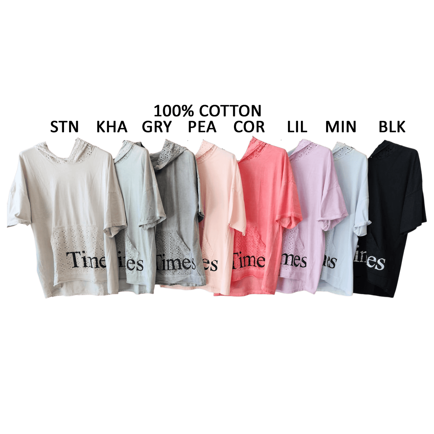 COTTON ANGLAISE LIGHT KNIT TIMES PRINT TOP