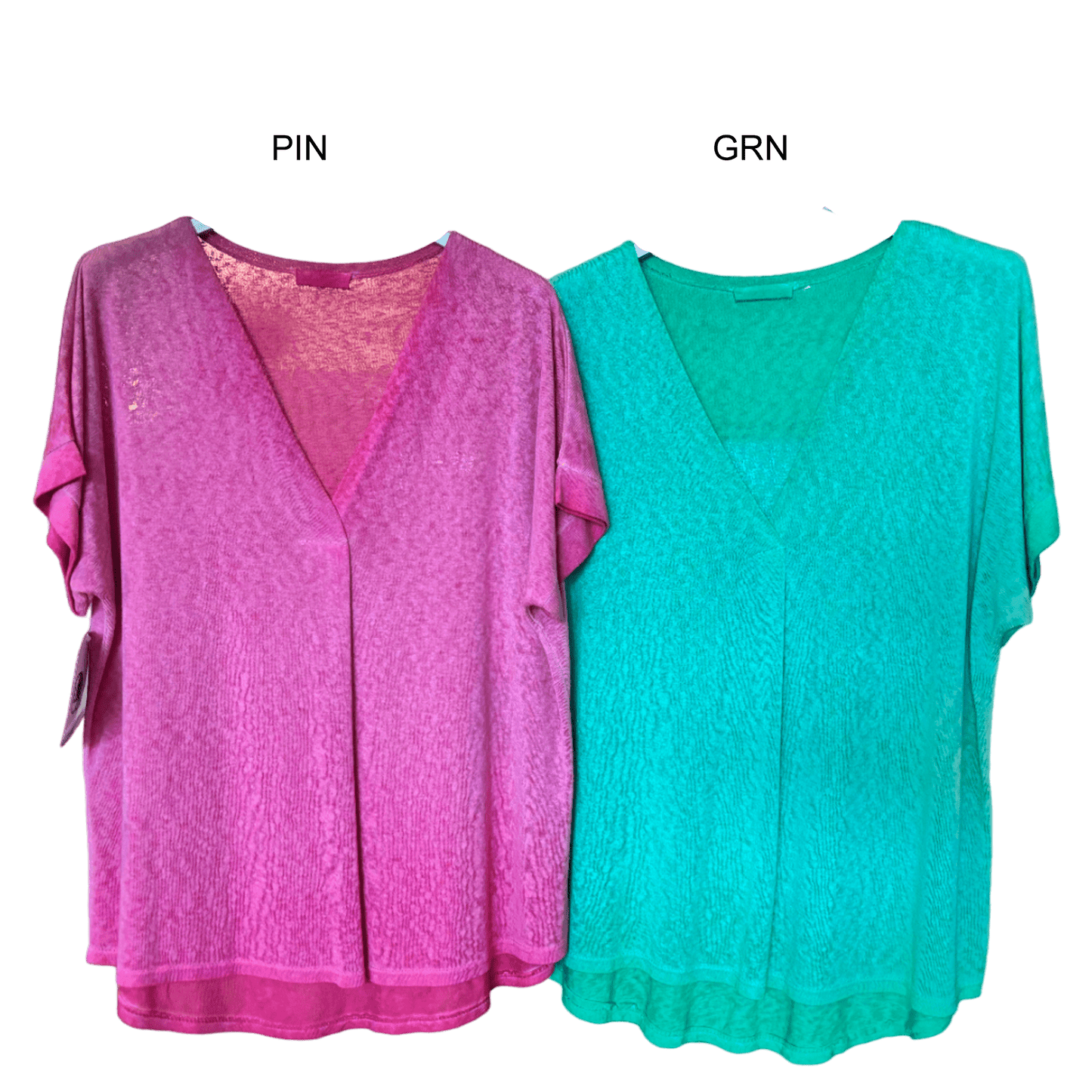 COTTON POLY FRONT PLEAT TOP