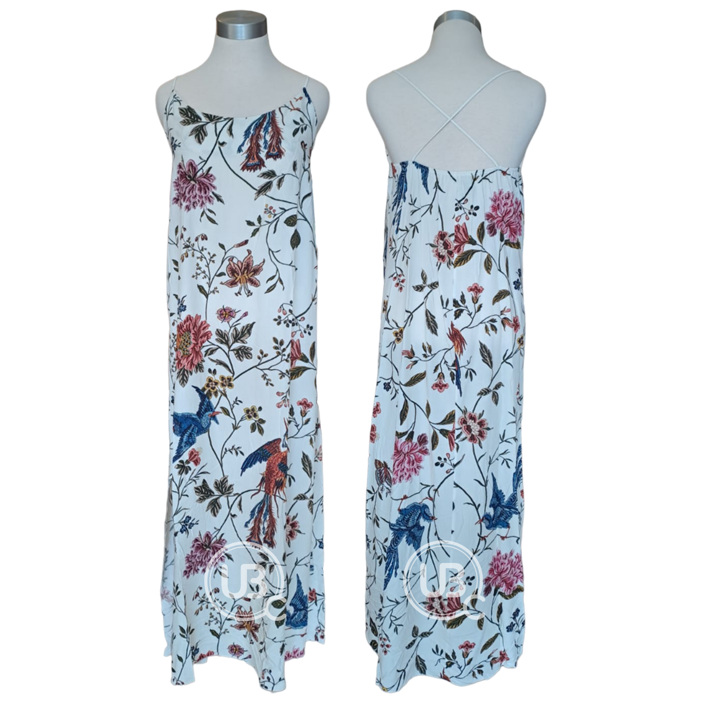 VISCOSE FLORAL CAMI MAXI DRESS