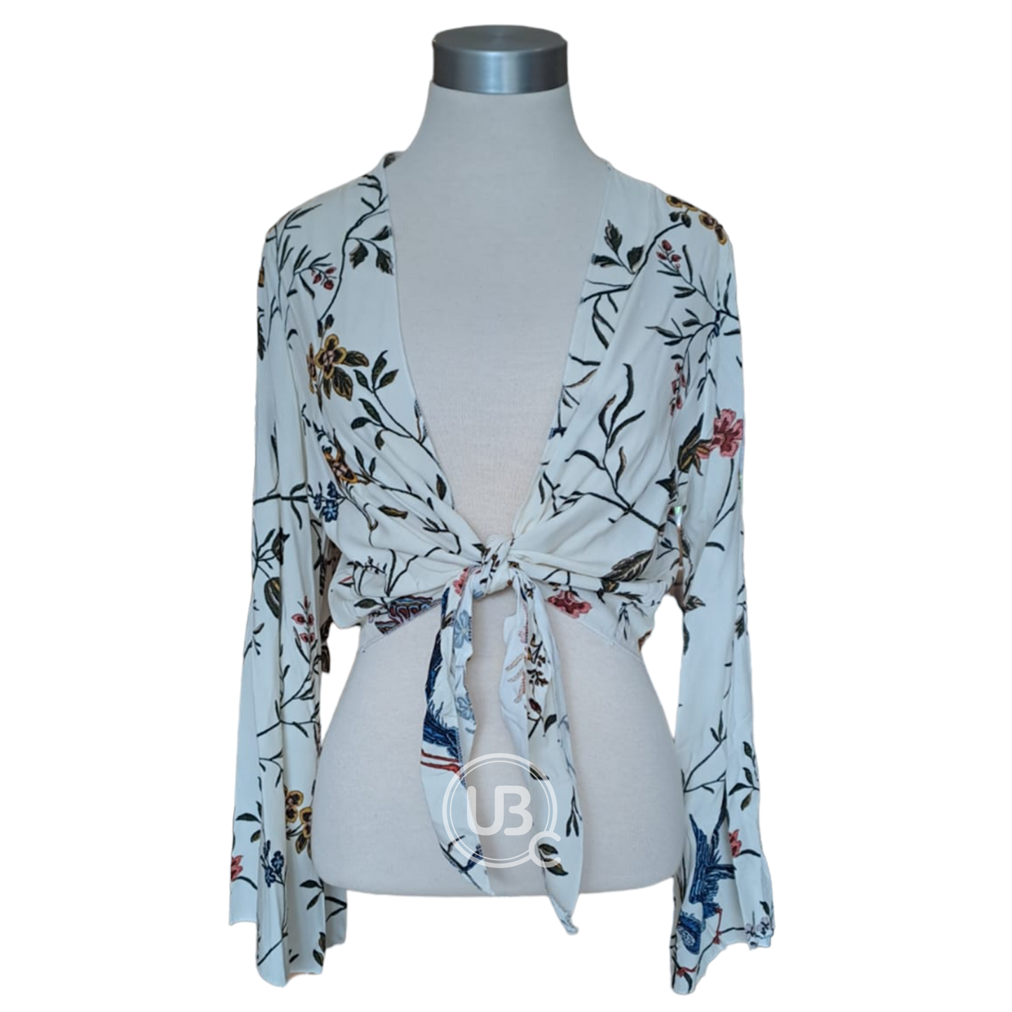 VISCOSE FLORAL TIE TOP