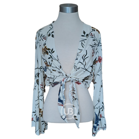 VISCOSE FLORAL TIE TOP