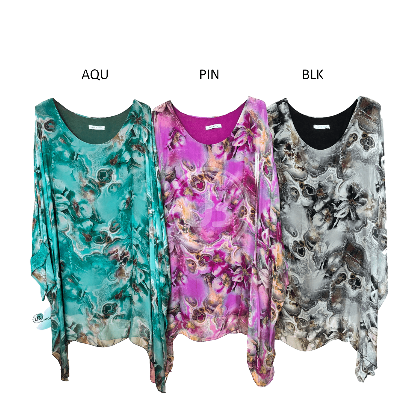 SERENA SILK FLORAL BATWING TOP