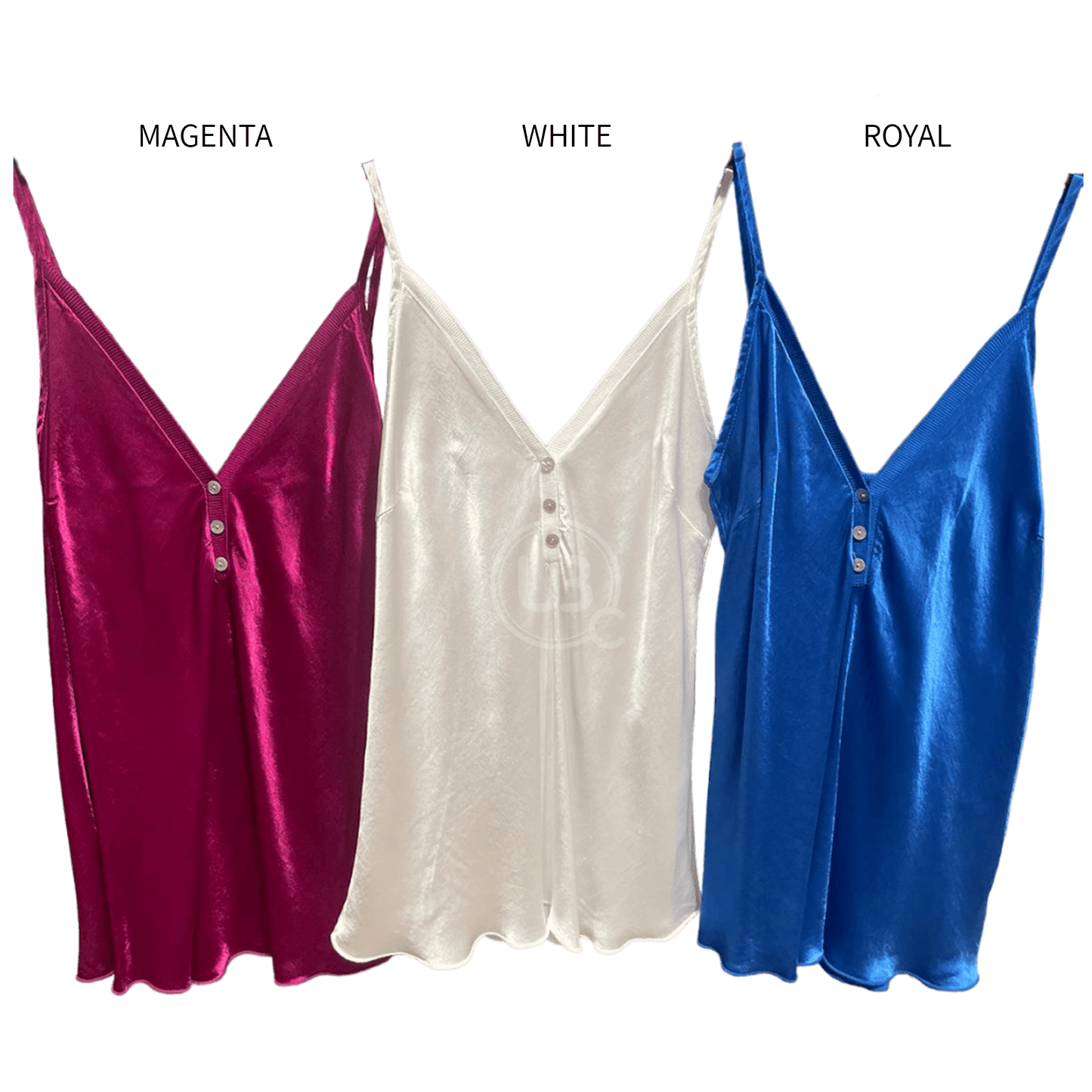 CAMILLA SATIN BUTTON-UP CAMI