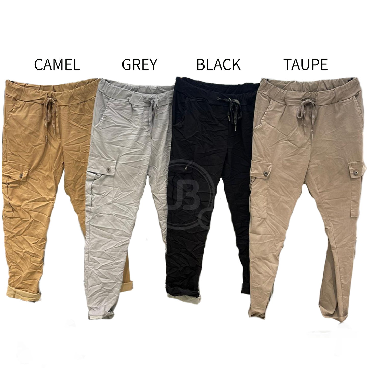 PASCALA OTTON ELASTANE CARGO PANTS SIDE TRIM PANTS