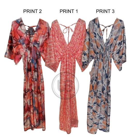 VERITY SATIN KIMONO MAXI DRESS