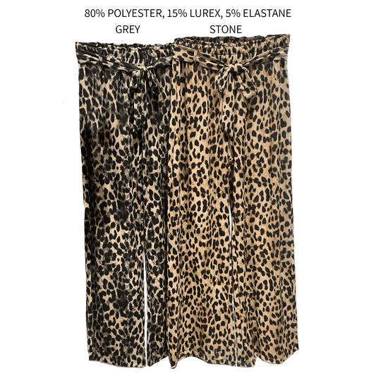 SOPHIA ANIMAL WIDE LEG PANTS