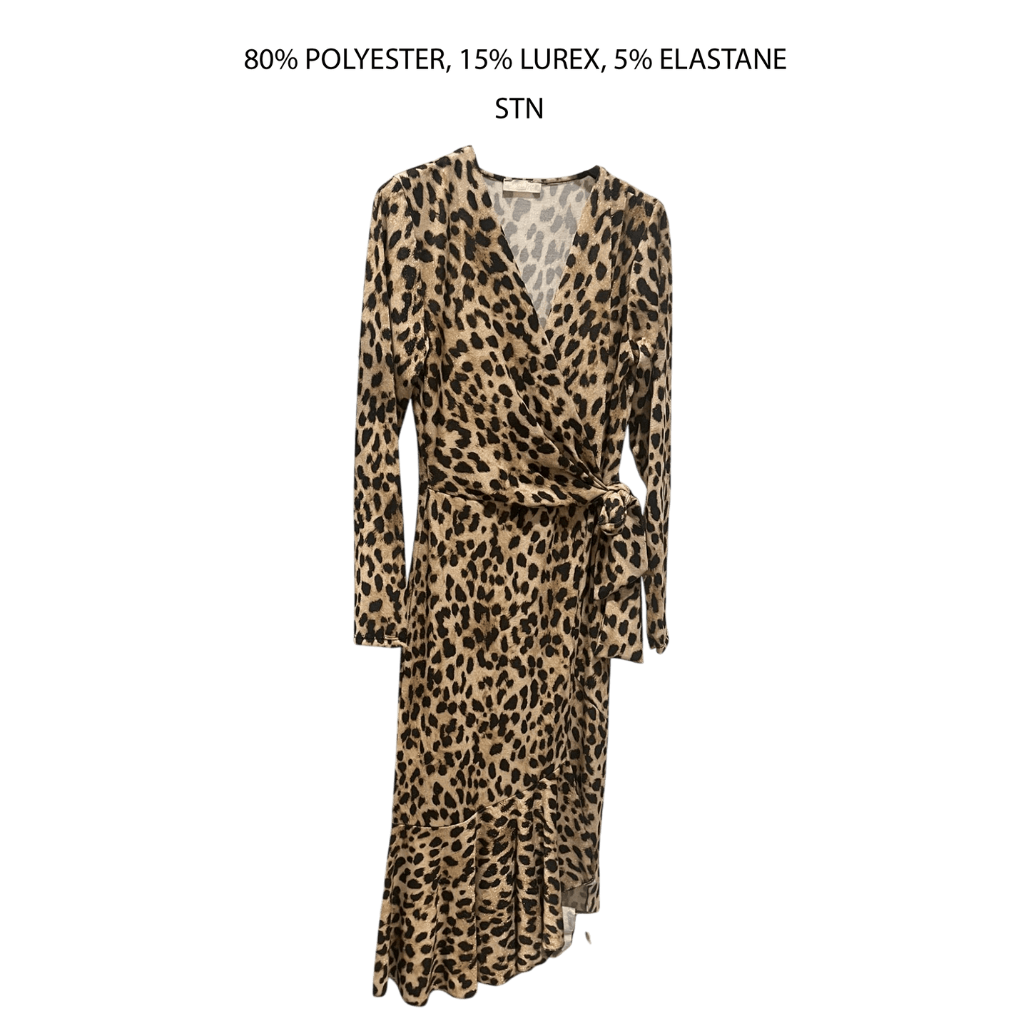 EMMA ANIMAL PRINT WRAP DRESS