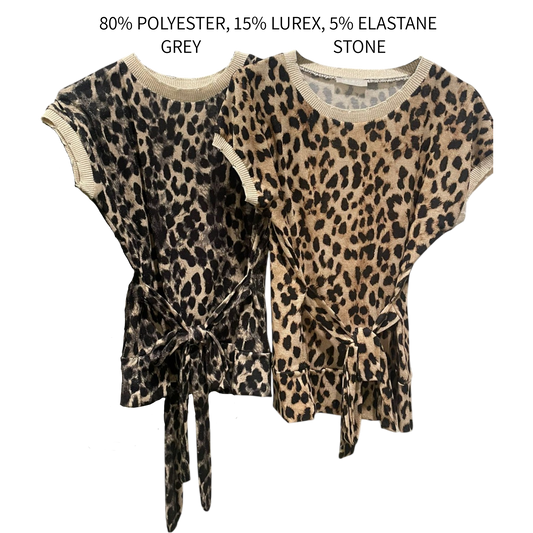 AVA ANIMAL TIE TOP