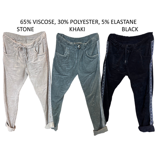 MELANIE VISCOSE ELASTANE SIDE TRIM PANTS