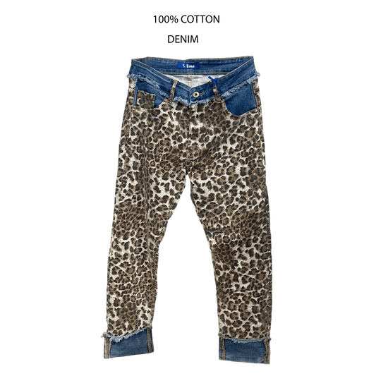 HARPER ANIMAL PRINT DENIM JEANS