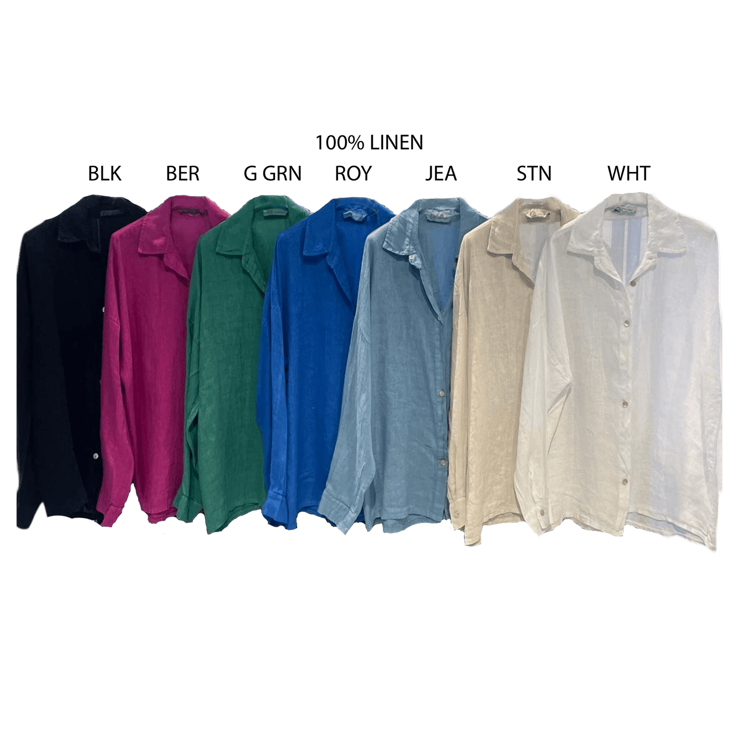 BRIELLA LINEN LONG SLEEVE BUTTON-UP SHIRT