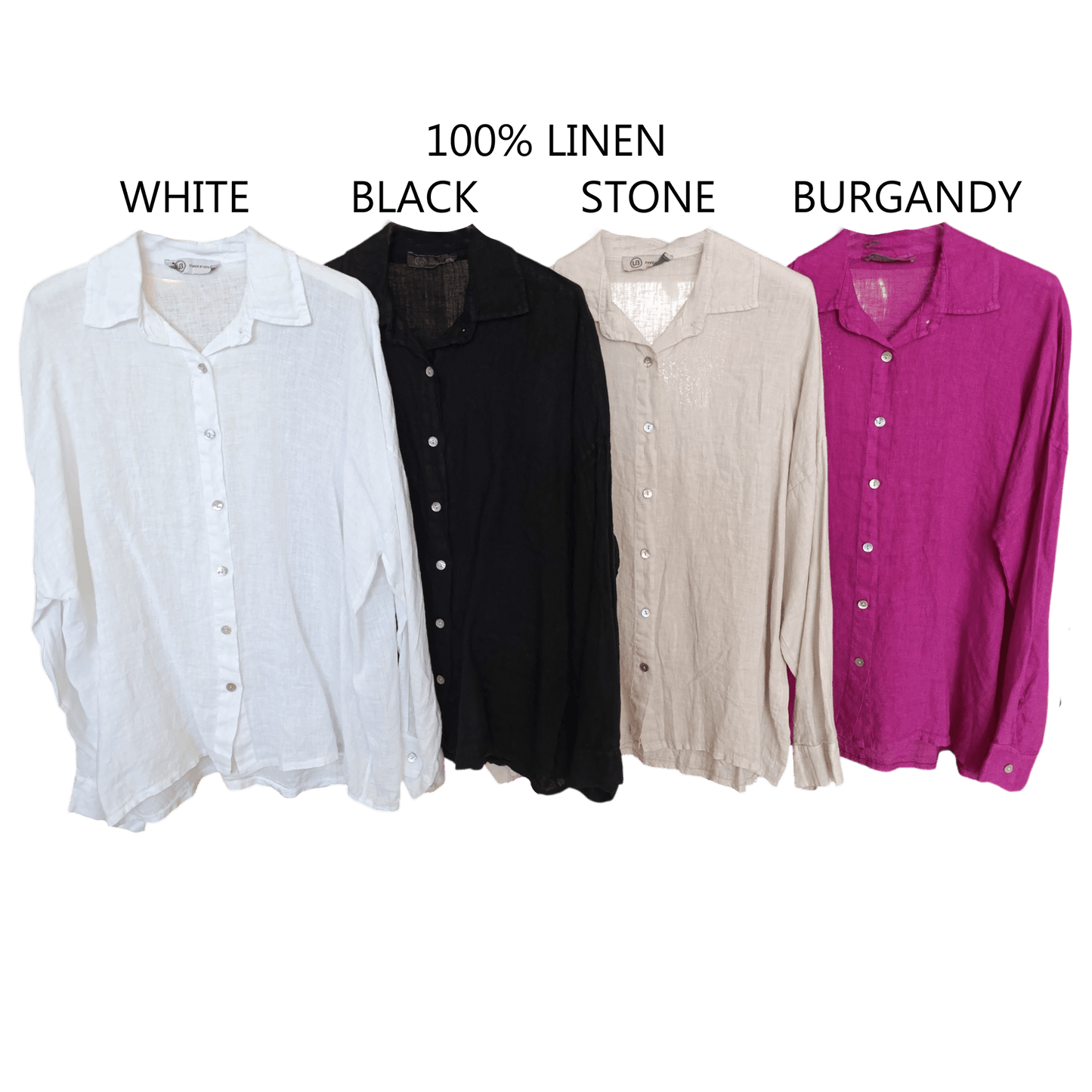 BRIELLA LINEN LONG SLEEVE BUTTON-UP SHIRT