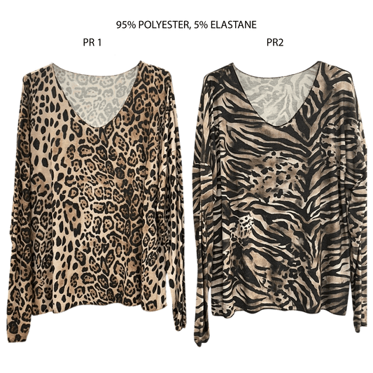 NATALIA ANIMAL PRINT TOP - PRINT 1