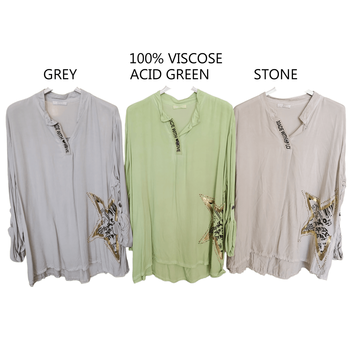 ADELINE VISCOSE PLACKET TOP