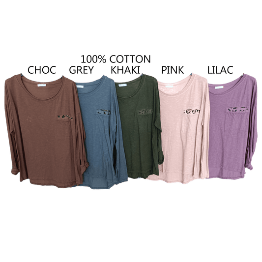 RYEIGH COTTON POCKET DETAIL TOP