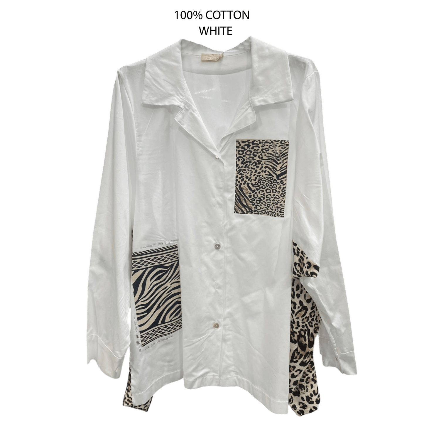 KINSLEY COTTON ANIMAL PATCH SHIRT